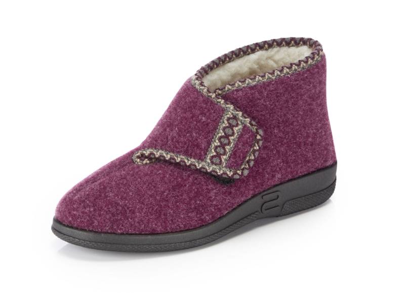Warme Damen-Hausschuhe, Weite H, mit Klettverschluss, Bordeaux, Größe 40 Warme Damen-Hausschuhe, Weite H, mit Klettverschluss, Bordeaux, Größe 40 von BADER