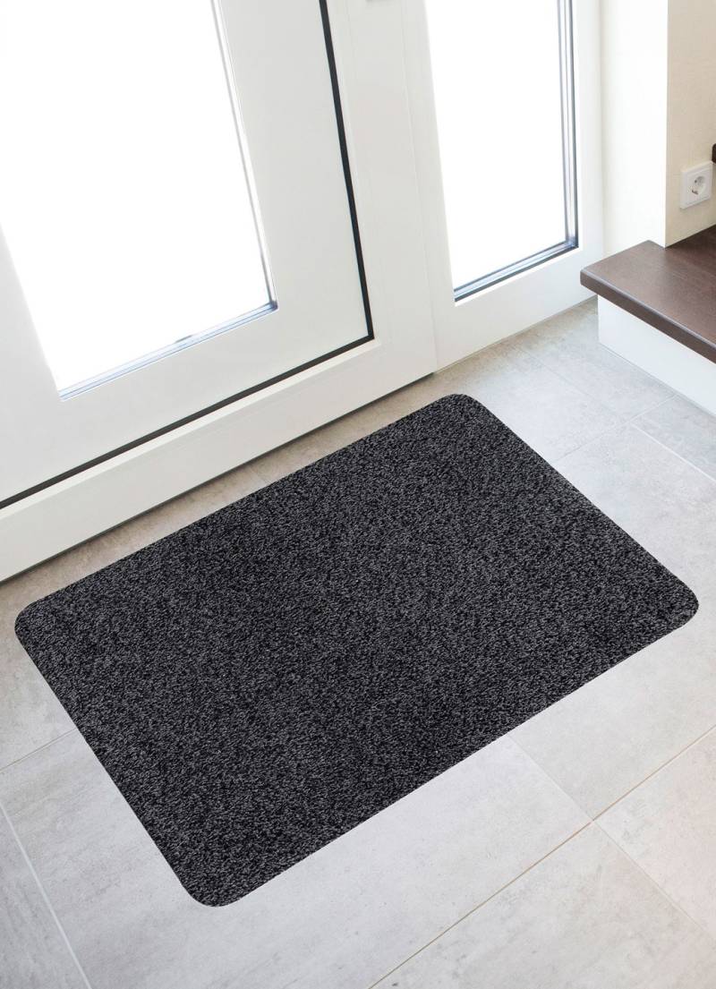 Waschbare Schmutzfangmatte für innen und außen, Größe 110 (60x100 cm), Anthrazit von BADER