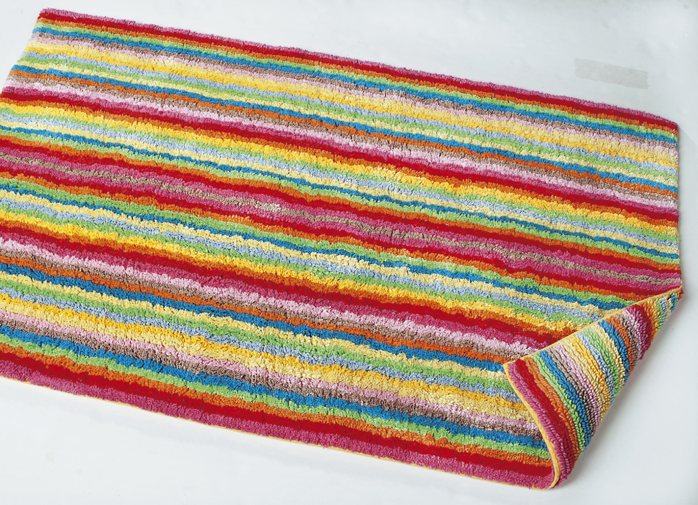 Wende-Badteppich aus 100% Baumwolle, Größe 101 (Teppich, 60/60 cm ), Multicolor von BADER