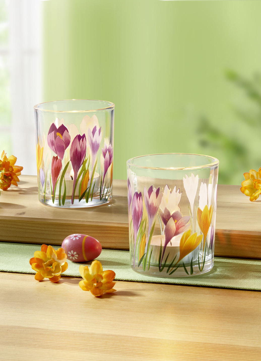 Windlicht, 2er Set, aus Glas, Bunt Windlicht, 2er Set, aus Glas, Bunt von BADER