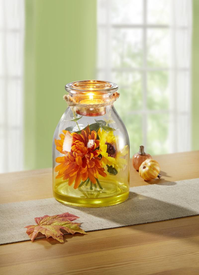 Wunderschöne Teelichthalter, Orange-Gelb Wunderschöne Teelichthalter, Orange-Gelb von BADER