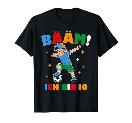 BÄÄM Ich bin 10 Dabbing Geburtstagsshirt 10 Jahre Jungs T-Shirt von BÄÄM 10.Kindergeburtstag Geschenk Ich bin 10 Jahre