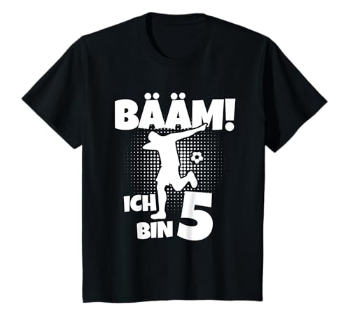 Kinder 5 Geburtstag Junge 5 Jahre Fussball Geschenk T-Shirt von BÄÄM 5. Kindergeburtstag Geschenk Ich bin 5 Jahre