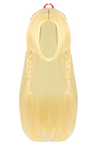 BAEHEU Marcille Donato Cosplay Delicious in Dungeon Meshi Perücke Blondes langes Haar mit gedrehten Zöpfen für authentischen Look Halloween Karneval von BAEHEU