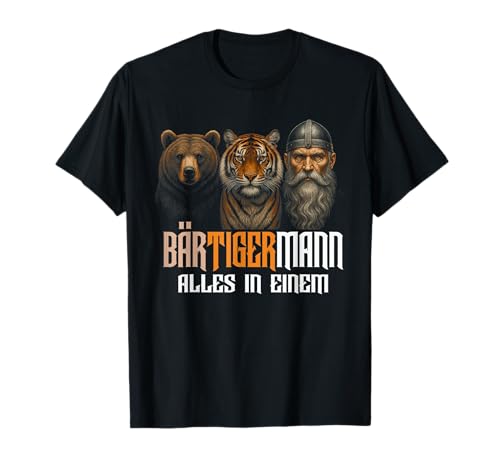 Lustig BÄRTIGERMANN Für Männer Wikinger T-Shirt Lustig BÄRTIGERMANN Für Männer Wikinger T-Shirt von BÄRTIGERMANN Bär Tiger Mann Wikinger Viking