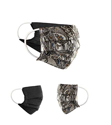 BaF Community Masken 2er Pack Set Unisex Behelfsmaske Wendbar Mundschutz Maske Mund- und Nasenschutz Wendemaske mit Motiv Baumwolle BCI Waschbar von BAF