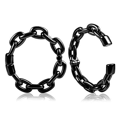 BAFAFA 2 Stück 4 mm neue Kette Ohr Gewichte Kleiderbügel Plugs Expander Piercing Ohrringe Edelstahl Damen Mann Modeschmuck Geschenk, Achat von BAFAFA