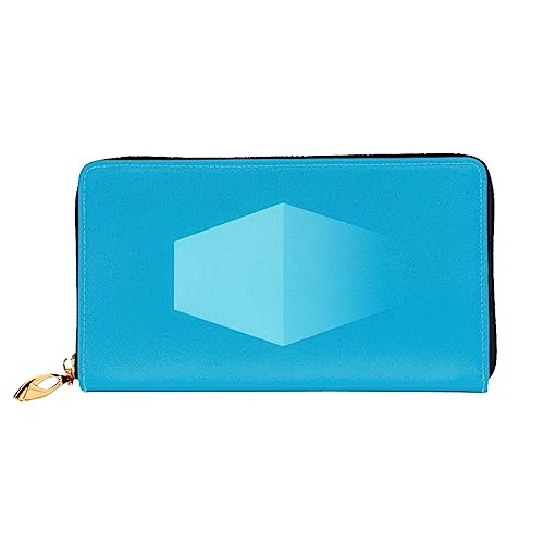 BAFAFA Azure bedruckte Ledergeldbörse für Damen, mit Reißverschluss, Handgelenk, Kartenhalter, Handy-Clutch, Schwarz, Einheitsgröße, klassisch, Schwarz , Einheitsgröße, Klassisch von BAFAFA