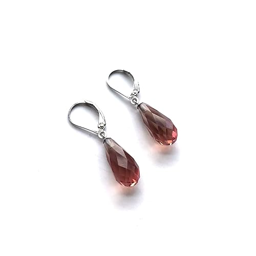 BAFAFA Zultanite Ohrring aus 925er Sterlingsilber Wassertropfen 8 x 17 mm Kreiert Sultanit Diaspore feiner Schmuck für Frauen Hochzeitsgeschenk, Sterling Silber, Achat von BAFAFA