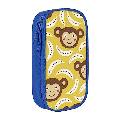 Clever Monkey bedruckte Kosmetiktasche tragbare Make-up-Tasche Reise Schmuck Fall Handtasche Geldbörse Beutel schwarz, blau, Einheitsgröße von BAFAFA