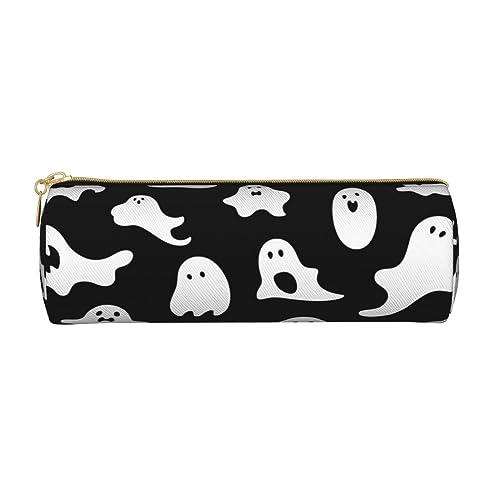 Federmäppchen mit Halloween-Motiv, bedrucktes Leder-Federmäppchen, Federmäppchen, Kosmetiktasche, Make-up-Tasche, Büro-Aufbewahrungstasche für Männer und Frauen, Halloween Gothic, Einheitsgröße von BAFAFA