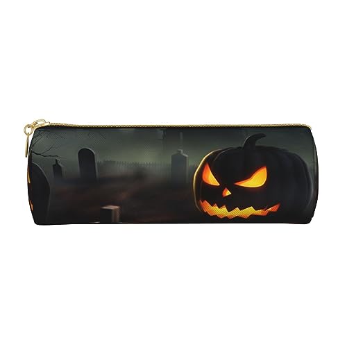 Federmäppchen mit Volleyball-Motiv, bedrucktes Leder-Federmäppchen, Federmäppchen, Kosmetiktasche, Make-up-Tasche, Büro-Aufbewahrungstasche für Männer und Frauen, Halloween Horror, Einheitsgröße von BAFAFA