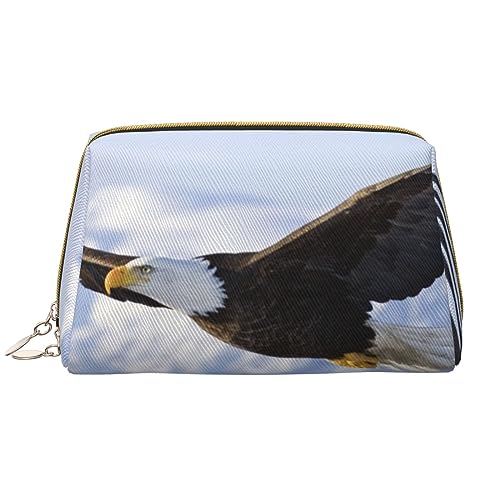 Flying Eagle Gedruckt Make-up Tasche Leder Kosmetiktasche Reise Kulturbeutel Frauen Organizer Taschen, Fliegender Adler, Einheitsgröße, Taschen-Organizer von BAFAFA