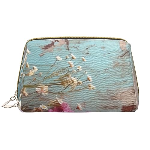 Frohe Weihnachten Gedruckt Make-up Tasche Leder Kosmetiktasche Reise Kulturbeutel Frauen Organizer Taschen, Rustikale Blumen, Einheitsgröße, Taschen-Organizer von BAFAFA