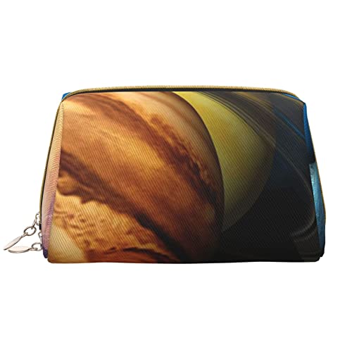 HD Sonnenuntergang Gedruckt Make-up Tasche Leder Kosmetiktasche Reise Kulturbeutel Frauen Organizer Taschen, Planet Erde, Einheitsgröße, Taschen-Organizer von BAFAFA