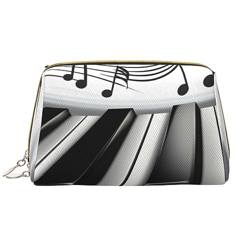 Klavier Musik Symbol Gedruckt Make-up Tasche Leder Kosmetiktasche Reise Kulturbeutel Frauen Organizer Taschen, Klaviermusik-Symbol, Einheitsgröße, Taschen-Organizer von BAFAFA