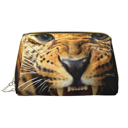 Leopard Gedruckt Make-up Tasche Leder Kosmetiktasche Reise Kulturbeutel Frauen Organizer Taschen, leopard, Einheitsgröße, Taschen-Organizer von BAFAFA