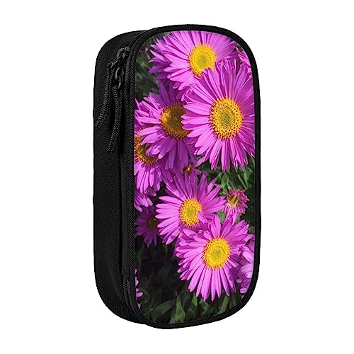 Sommer Lila Blume Gedruckt Kosmetiktasche Tragbare Make-up Tasche Reise Schmuck Fall Handtasche Geldbörse Beutel Schwarz, Schwarz , Einheitsgröße von BAFAFA