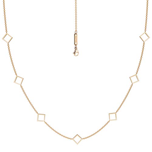 BAFFOS® Damen Halskette – Gehämmerte Plättchen – Edelstahl Gold – Wasserfeste Choker Kette – Geschenk für Freundin – Zeitlos & Elegant von BAFFOS