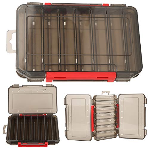 Angelköder-Aufbewahrungsbox, Doppelseitiger Köder-Organizer-Behälter mit Transparentem Deckel, für Angelgerät, Aufhängeloch-Design, PP-Material, 7,7 X 5,1 X 1,5 Zoll Angelköder-Aufbewahrungsbox, Doppelseitiger Köder-Organizer-Behälter mit Transparentem Deckel, für Angelgerät, Aufhängeloch-Design, PP-Material, 7,7 X 5,1 X 1,5 Zoll von BAFOVY