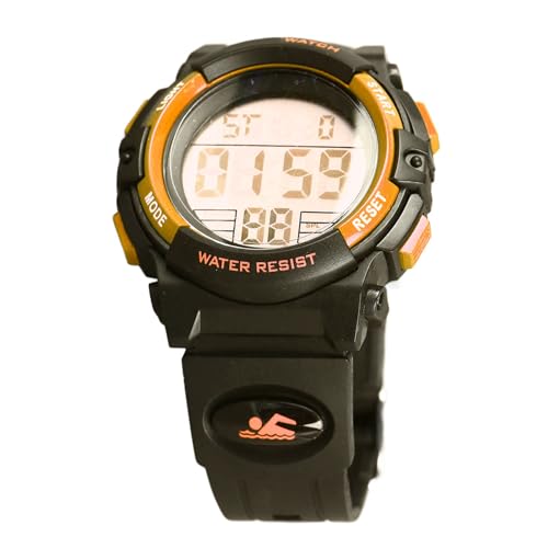 BAFOVY Multifunktionale Digitale Uhr, Ideal für Kinder, Wasserdicht, mit Elektronischen Uhren Zum Schwimmen und Baden (Gold) von BAFOVY