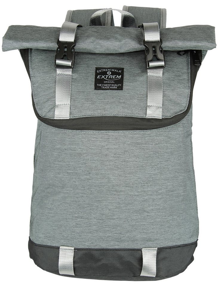 BAG STREET INTERNATIONAL Freizeitrucksack Damen Rolltop-Rucksack Daypack mit Tabletfach, gepolstert, 18 Liter, mit Tabletfach von BAG STREET INTERNATIONAL