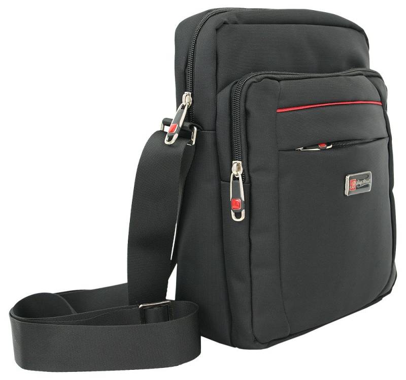 BAG STREET INTERNATIONAL Messenger Bag - Crossover Umhängetasche Schultertasche Medium Size Nylon Schwarz, Leicht von BAG STREET INTERNATIONAL