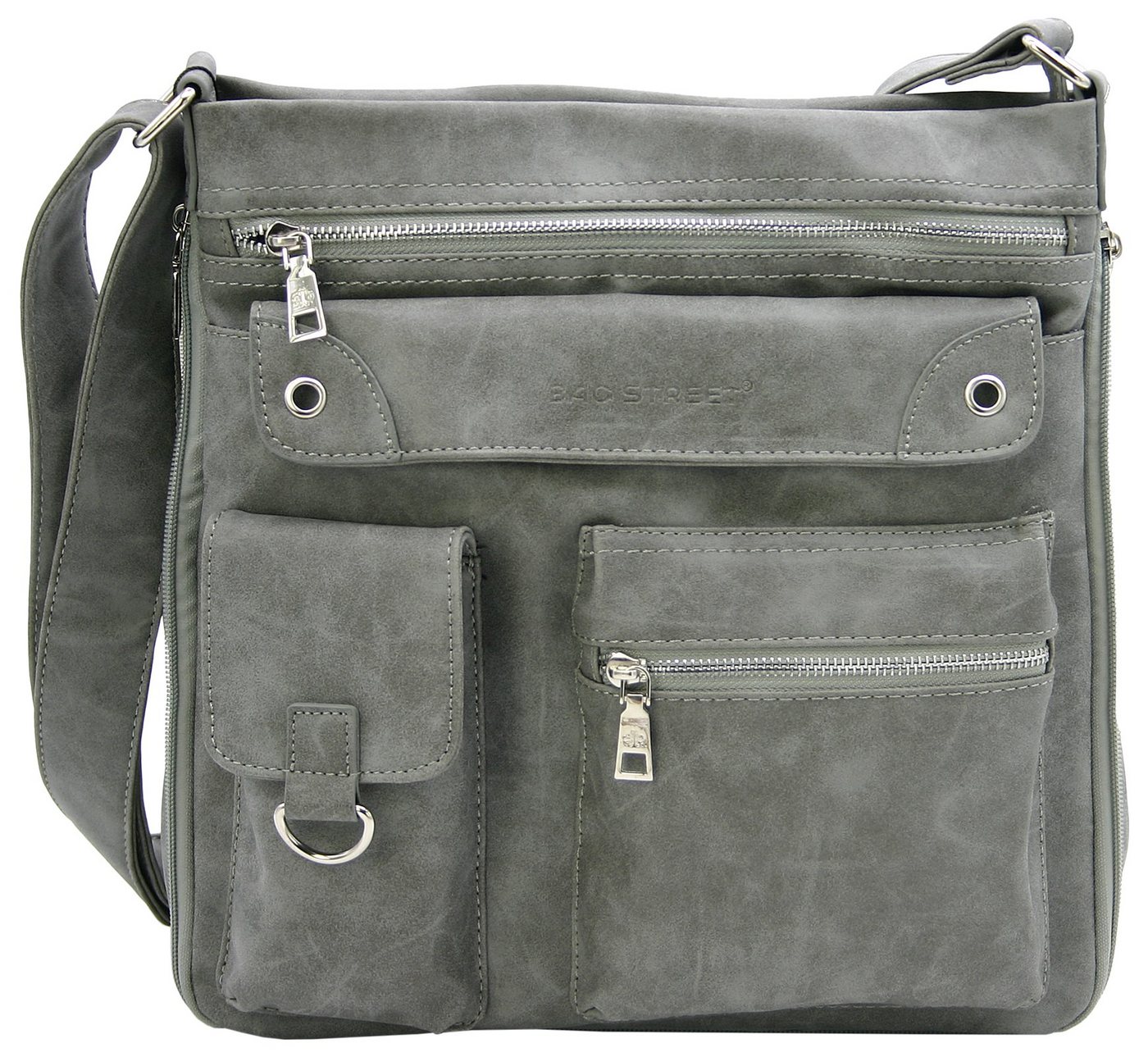 BAG STREET INTERNATIONAL Schultertasche Damen Umhängetasche - sportlich - viele Fächer von BAG STREET INTERNATIONAL