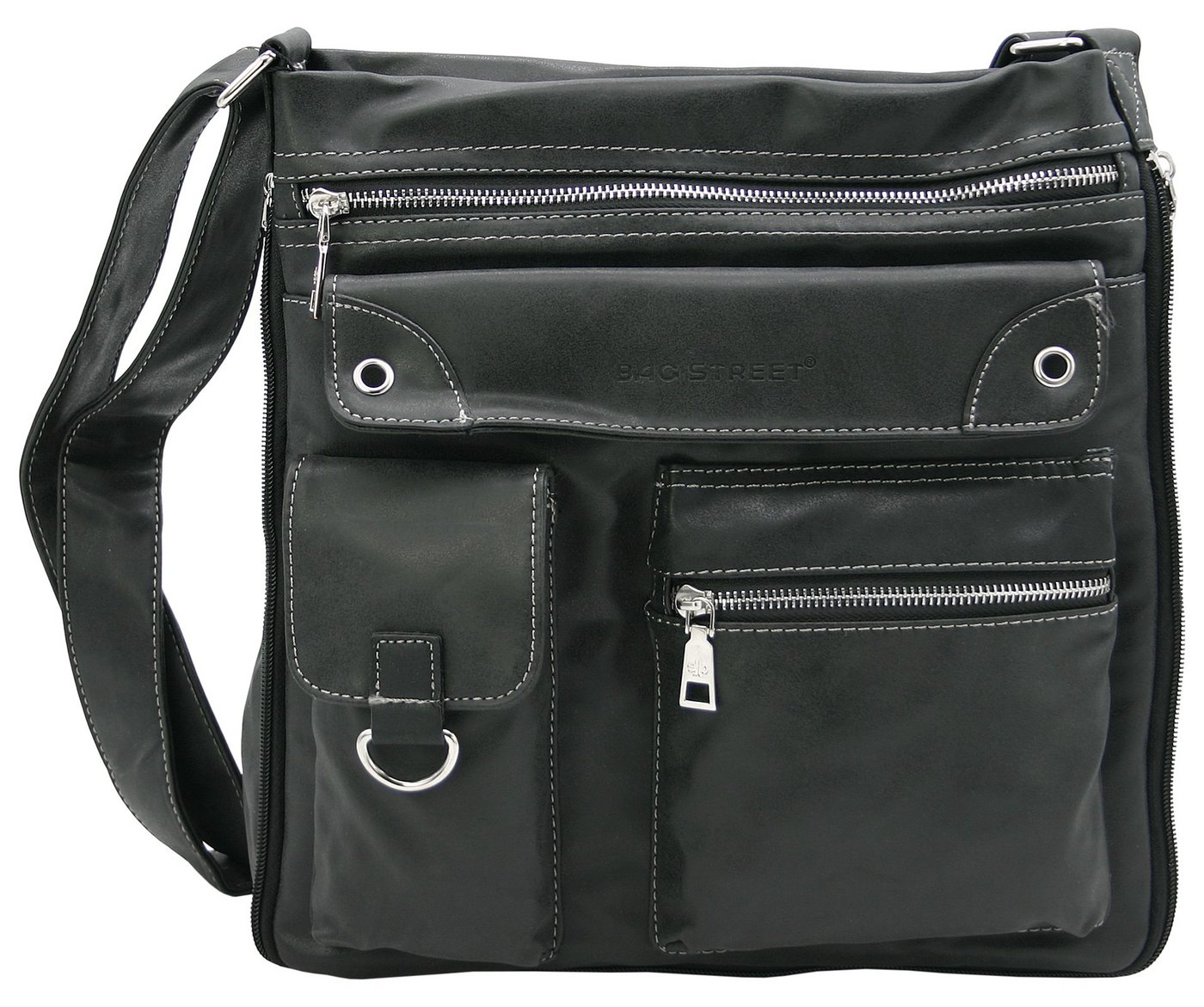 BAG STREET INTERNATIONAL Schultertasche Damen Umhängetasche - sportlich - viele Fächer von BAG STREET INTERNATIONAL