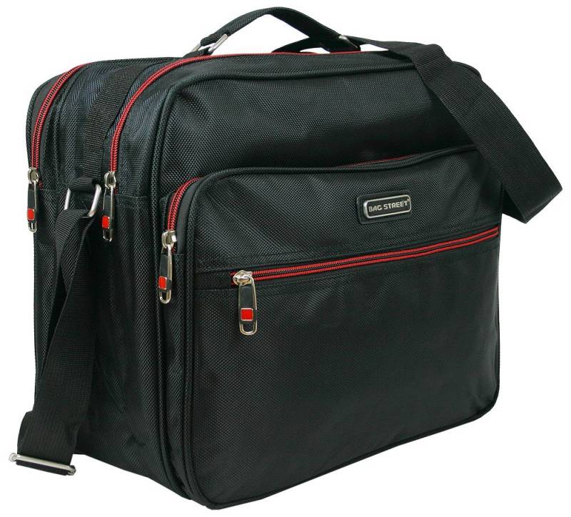 BAG STREET INTERNATIONAL Schultertasche Herren große Arbeitstasche - Flugbegleiter - Nylon, verstellbarer Schultergurt mit Polster von BAG STREET INTERNATIONAL