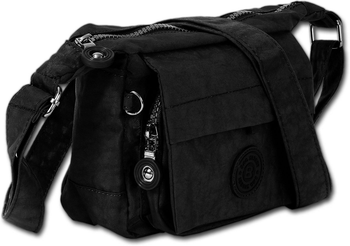 BAG STREET Abendtasche Bag Street Nylon Tasche Damen Handtasche, Damen, Jugend Tasche strapazierfähiges Textilnylon schwarz von BAG STREET