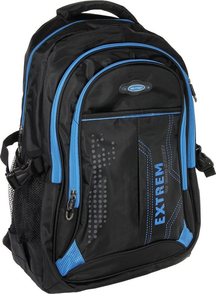 BAG STREET Freizeitrucksack Bag Street Damen Herren Sporttasche (Sportrucksack), Sportrucksack, Freizeitrucksack Synthetik, schwarz, blau ca. 30cm x ca von BAG STREET