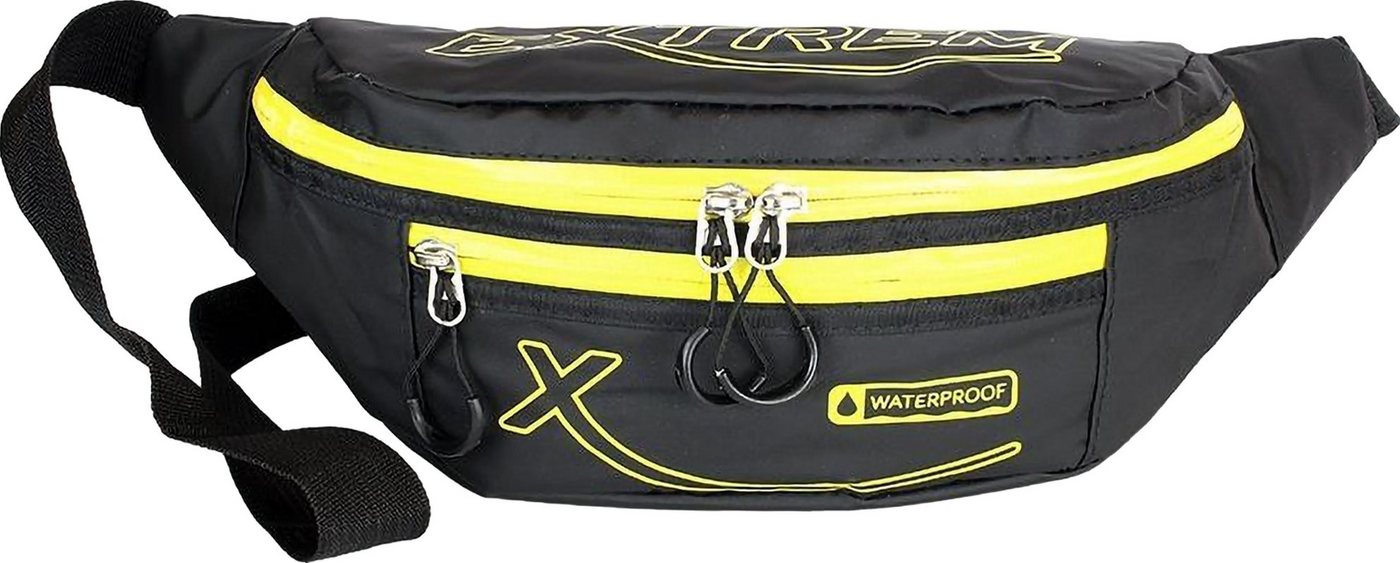 BAG STREET Gürteltasche Bag Street Damen Herren Gürteltasche (Gürteltasche), Damen, Herren, Jugend Gürteltasche Synthetik, schwarz, gelb 12cm hoch von BAG STREET