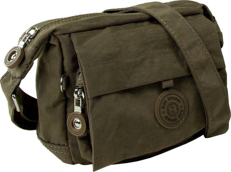 BAG STREET Handtasche Handtasche Abendtasche Nylon braun Damen (Handtasche), Damen, Jugend Tasche aus Crinkle Nylon in hellbraun ca. 17cm Breite von BAG STREET