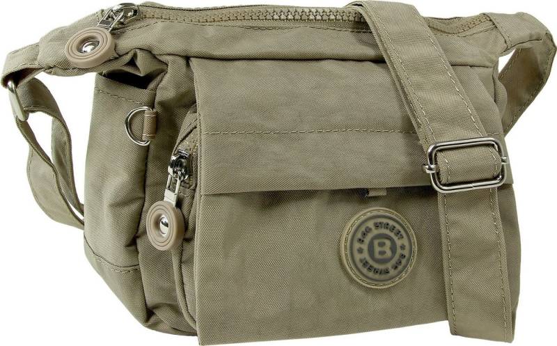 BAG STREET Handtasche Handtasche Abendtasche Nylon stone Damen (Handtasche), Damen, Jugend Tasche aus Crinkle Nylon in stone ca. 17cm Breite von BAG STREET