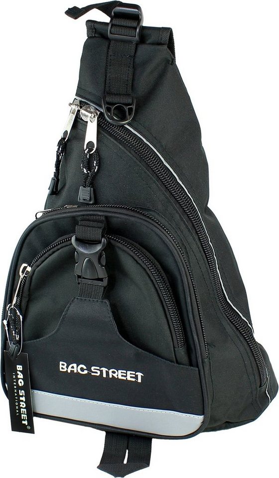 BAG STREET Freizeitrucksack Bag Street Bodybag Nylon schwarz, Herren, Jugend Freizeitrucksack Nylon, schwarz ca. 32cm x ca. 45cm von BAG STREET