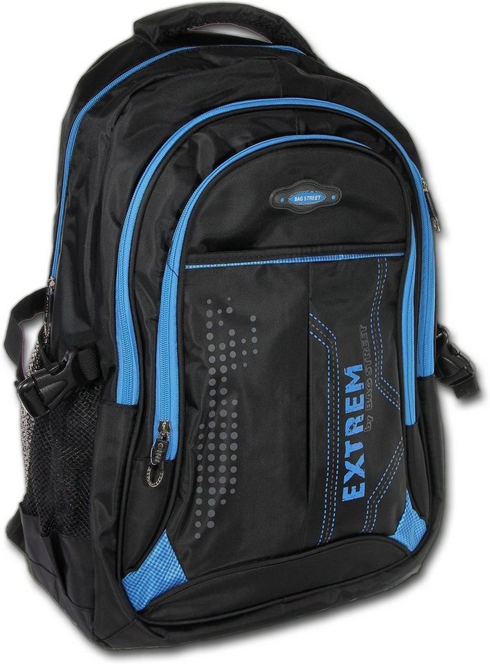 BAG STREET Sportrucksack Bag Street Synthetik Rucksack unisex (Freizeitrucksack, Freizeitrucksack), Herren, Jugend Sportrucksack, Freizeitrucksack schwarz, blau, Größe ca von BAG STREET