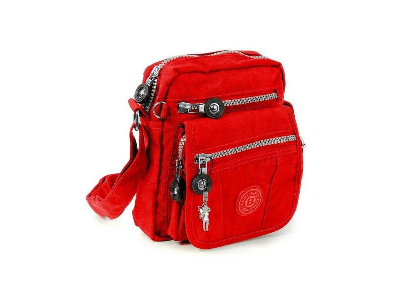 BAG STREET Umhängetasche Bag Street Damenhandtasche Umhängetasche (Umhängetasche), Damen, Jugend Umhängetasche Nylon, rot ca. 15cm x ca. 18cm von BAG STREET