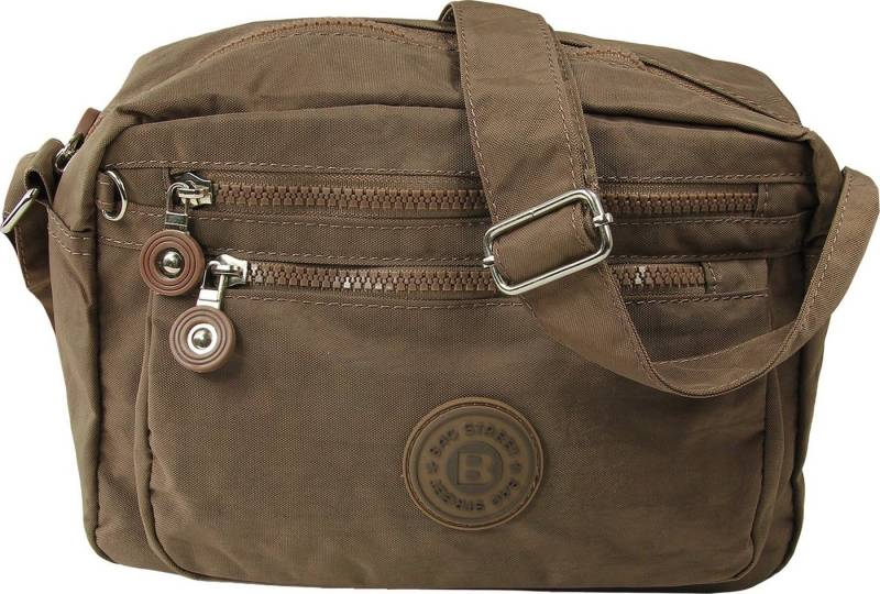BAG STREET Umhängetasche Bag Street Nylon Umhängetasche braun Damen (Umhängetasche), Damen, Jugend Umhängetasche Nylon, braun ca. 25cm x ca. 17cm von BAG STREET