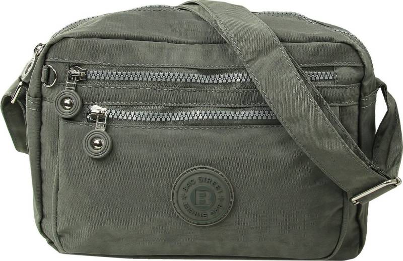 BAG STREET Umhängetasche Bag Street Nylon Umhängetasche grau Damen (Umhängetasche), Damen, Jugend Umhängetasche Nylon, grau ca. 25cm x ca. 17cm von BAG STREET