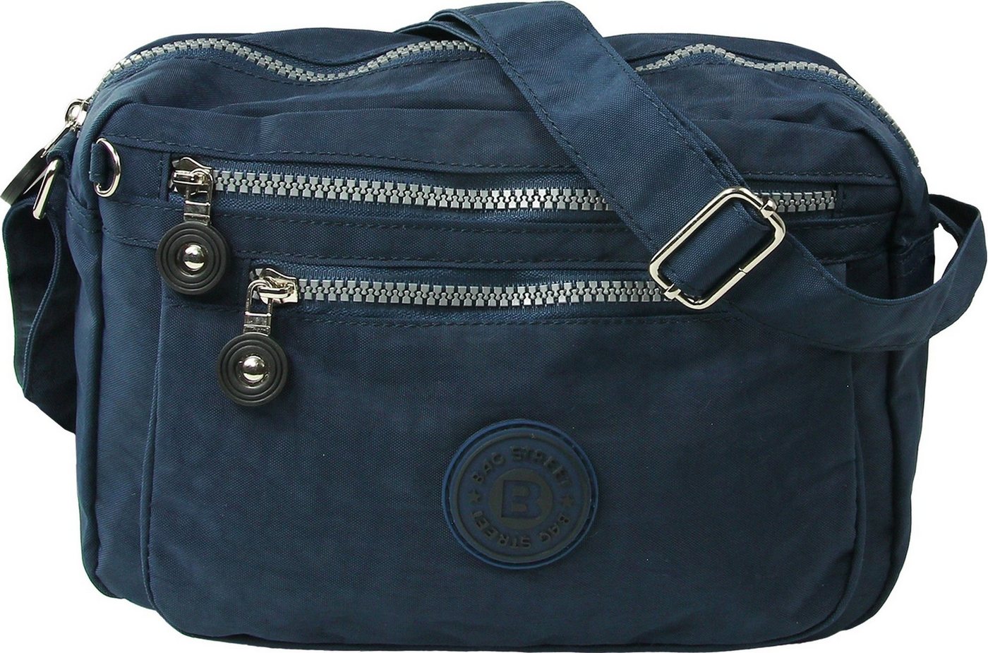 BAG STREET Umhängetasche Bag Street Nylon Umhängetasche navy Damen (Umhängetasche), Damen, Jugend Umhängetasche Nylon, blau ca. 25cm x ca. 17cm von BAG STREET