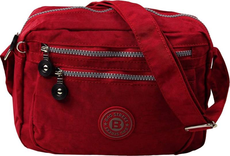 BAG STREET Umhängetasche Bag Street Nylon Umhängetasche rot Damen (Umhängetasche), Damen, Jugend Umhängetasche Nylon, rot ca. 25cm x ca. 17cm von BAG STREET