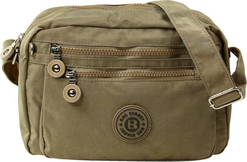 BAG STREET Umhängetasche Bag Street Nylon Umhängetasche stone Damen (Umhängetasche), Damen, Jugend Umhängetasche Nylon, stone, grau ca. 25cm x ca. 17cm von BAG STREET