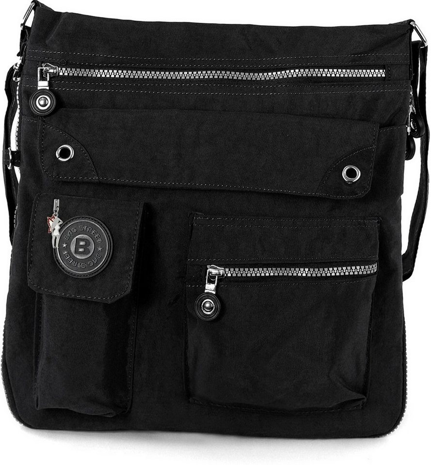 BAG STREET Umhängetasche Bag Street Nylon Tasche Damenhandtasche (Umhängetasche, Umhängetasche), Damen, Jugend Tasche strapazierfähiges Textilnylon schwarz von BAG STREET