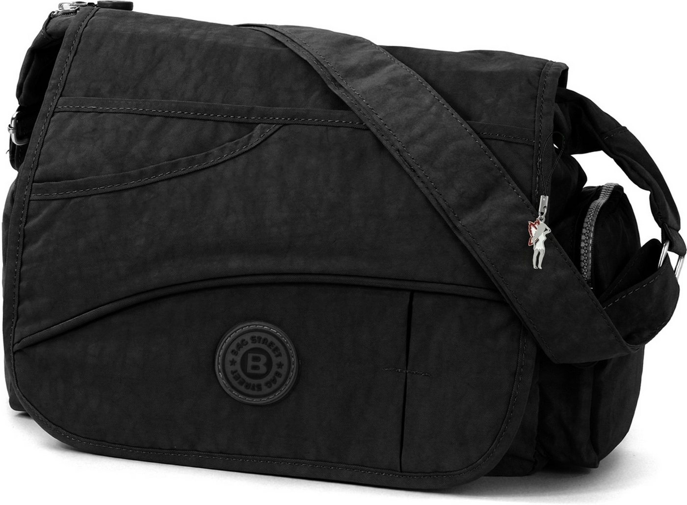 BAG STREET Umhängetasche Bag Street Nylon Tasche Damenhandtasche (Umhängetasche, Umhängetasche), Jugend, Damen Tasche strapazierfähiges Textilnylon schwarz von BAG STREET