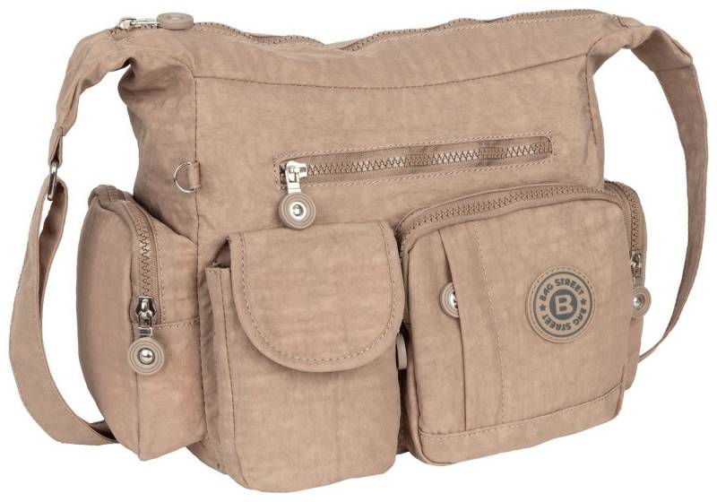 BAG STREET Umhängetasche Damentasche Umhängetasche Handtasche Schultertasche Schwarz Taupe, als Schultertasche, Umhängetasche tragbar von BAG STREET