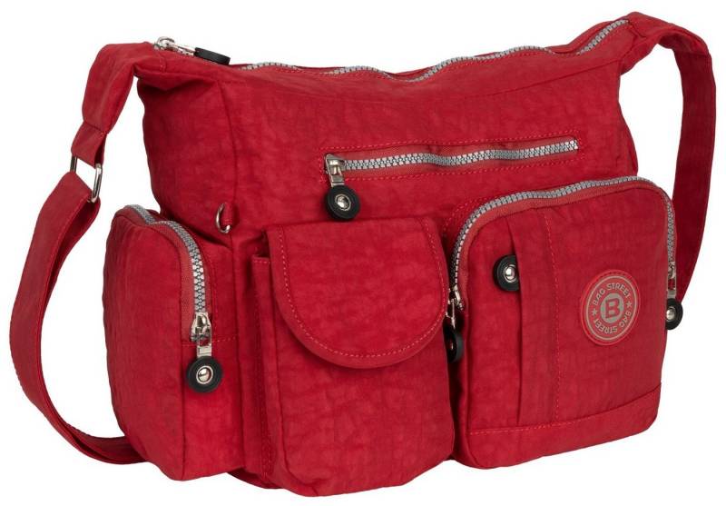 BAG STREET Umhängetasche Damentasche Umhängetasche Handtasche Schultertasche Schwarz Rot, als Schultertasche, Umhängetasche tragbar von BAG STREET