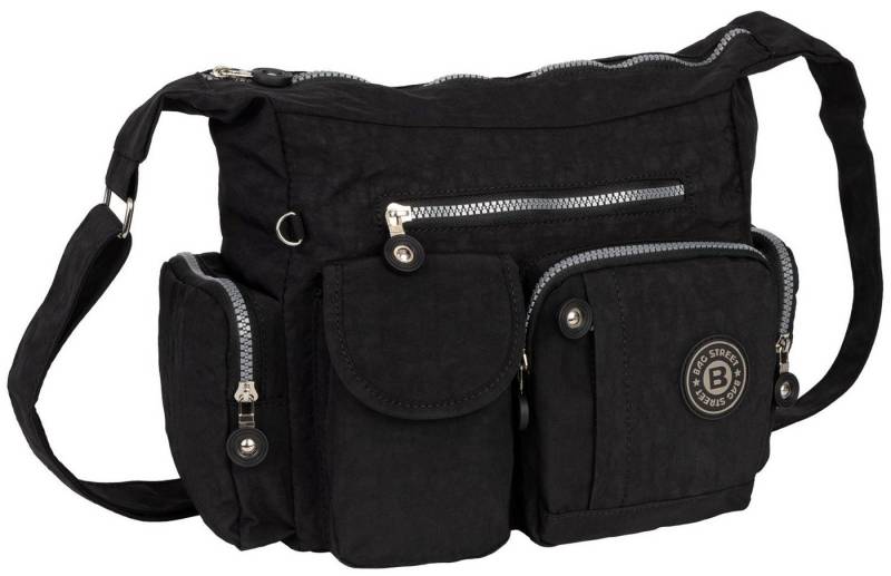 BAG STREET Umhängetasche Damentasche Umhängetasche Handtasche Schultertasche Schwarz Schwarz, als Schultertasche, Umhängetasche tragbar von BAG STREET