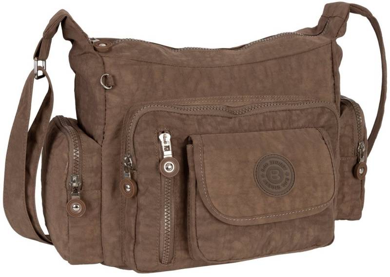 BAG STREET Umhängetasche Damentasche Umhängetasche Handtasche Schultertasche Taupe Braun, als Schultertasche, Umhängetasche tragbar von BAG STREET