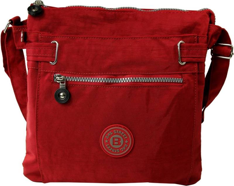 BAG STREET Umhängetasche Damentasche rot Nylon Bag Street (Umhängetasche), Damen, Jugend Umhängetasche Nylon, rot ca. 26cm x ca. 27cm von BAG STREET